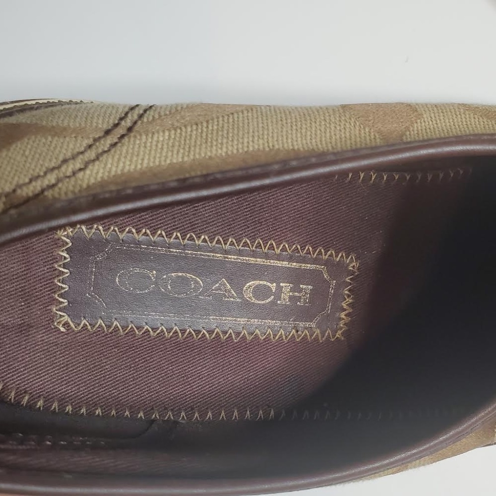 Coach Men’s Brown Signature C Slip-On Loafers/Sneakers - Canvas & Leather - Picture 8 of 9